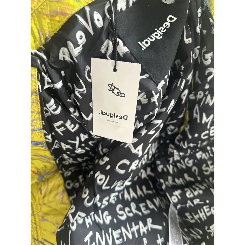 DESIGUAL Chaq MEMPHIS Jacket Sz M Yellow Metallic NWT $139€